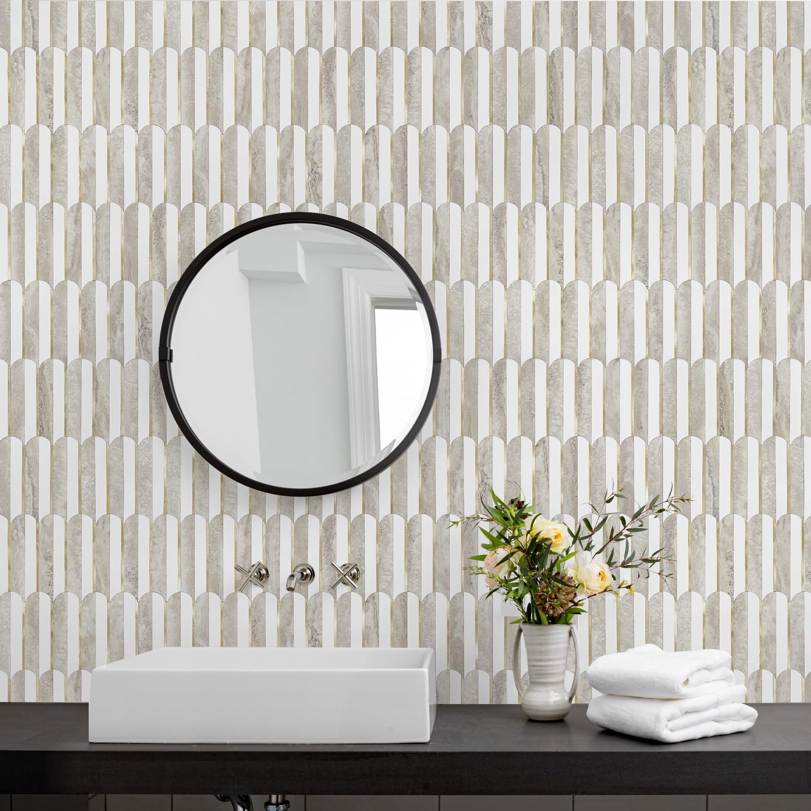 Vamos tiles resist water and heat for clean surfaces in kitchens.