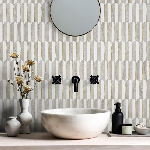 Vamos tile is easy-cut with a utility knife for custom fits.