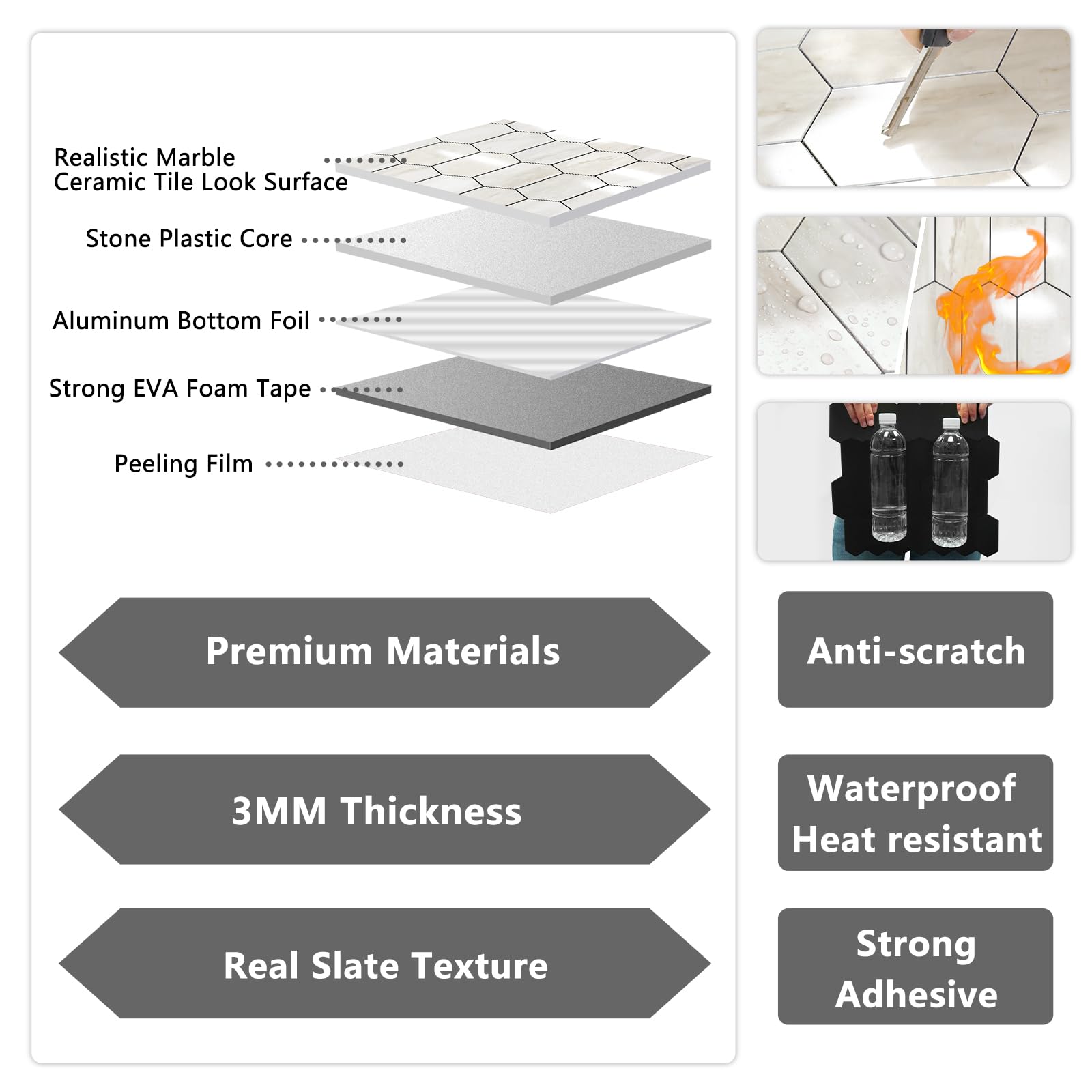 Vamos Tile kitchen stovetop application demonstrates versatile layout options.