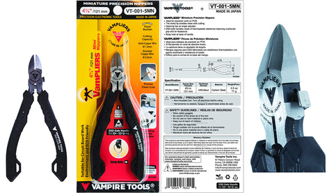 Vampliers Made-in-Japan carbon steel cutters for durable electronic repairs