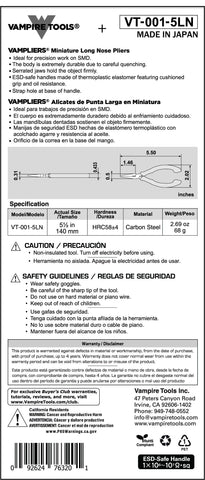 VAMPLIERS compact 5.5-inch design for tight workspaces