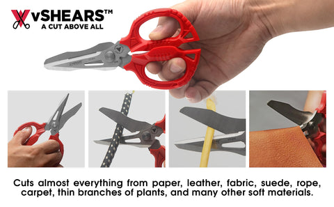 VAMPLIERS flat blade close-up enabling smooth cloth and paper cuts