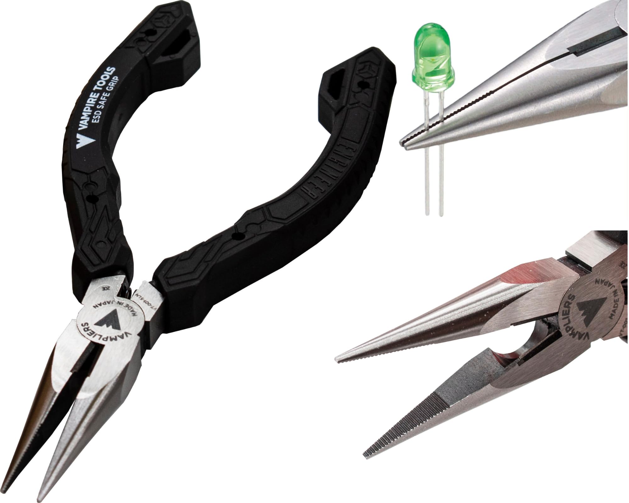 VAMPLIERS mini precision long nose pliers with needle tip for PCB work