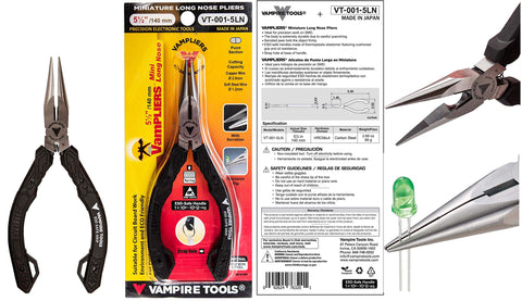 VAMPLIERS needle tip jaws secure tiny components during assembly