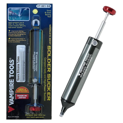 Vampliers SS03 front view desoldering pump showing compact design for precise solder removal