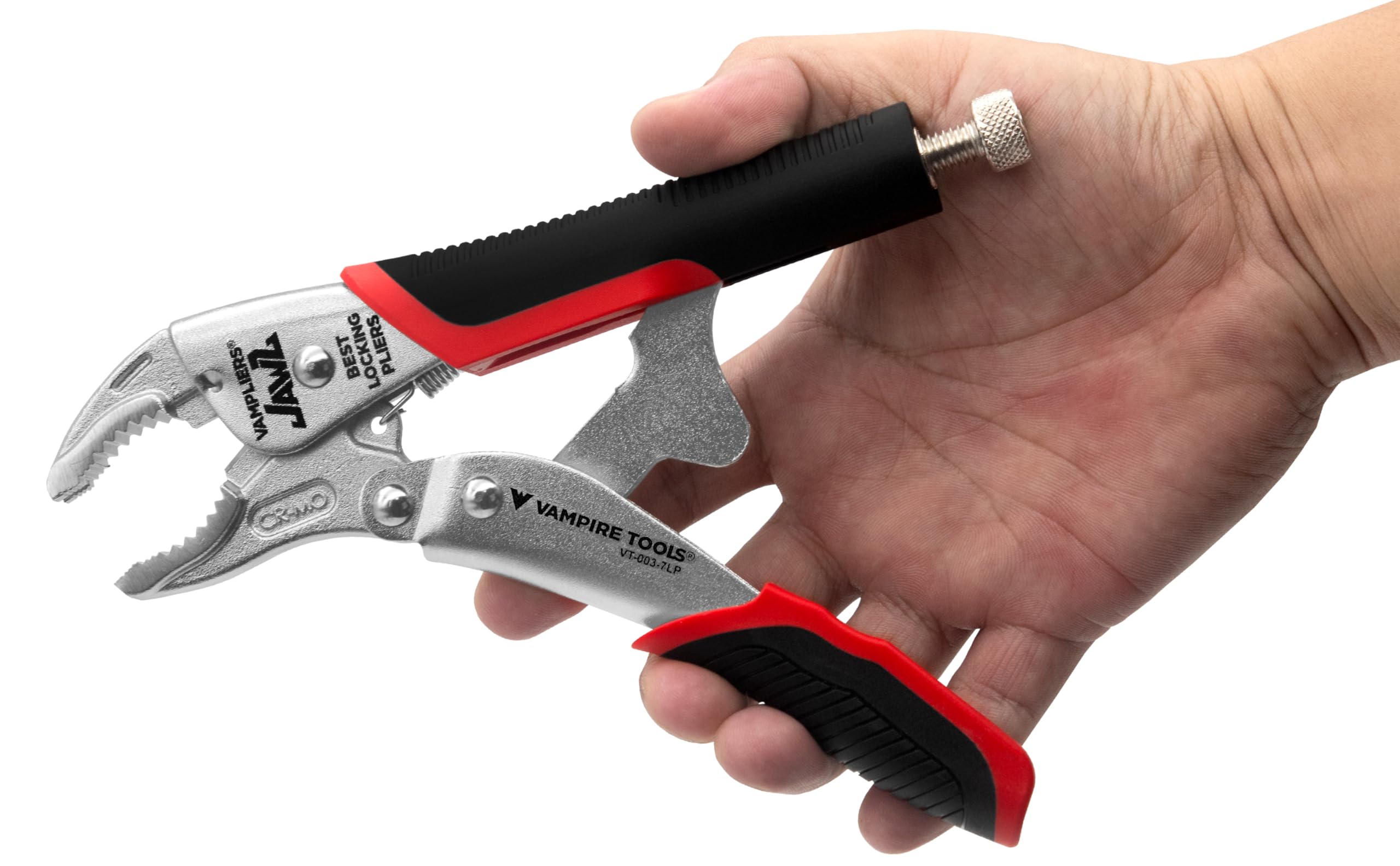 Vampliers 7.5-inch vise grip with locked handles for secure clamping