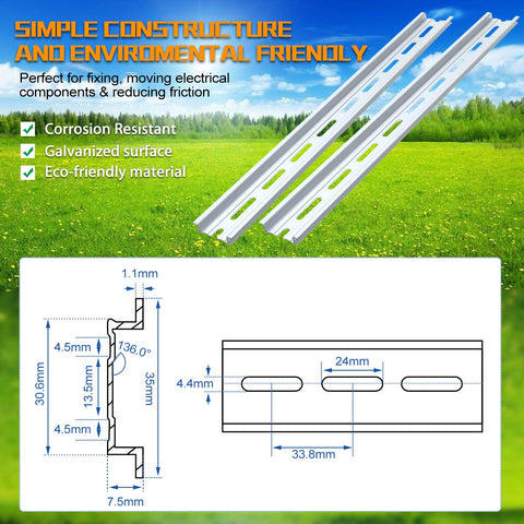 VAMRONE end view highlights precise 7.5 mm height and 35 mm width.