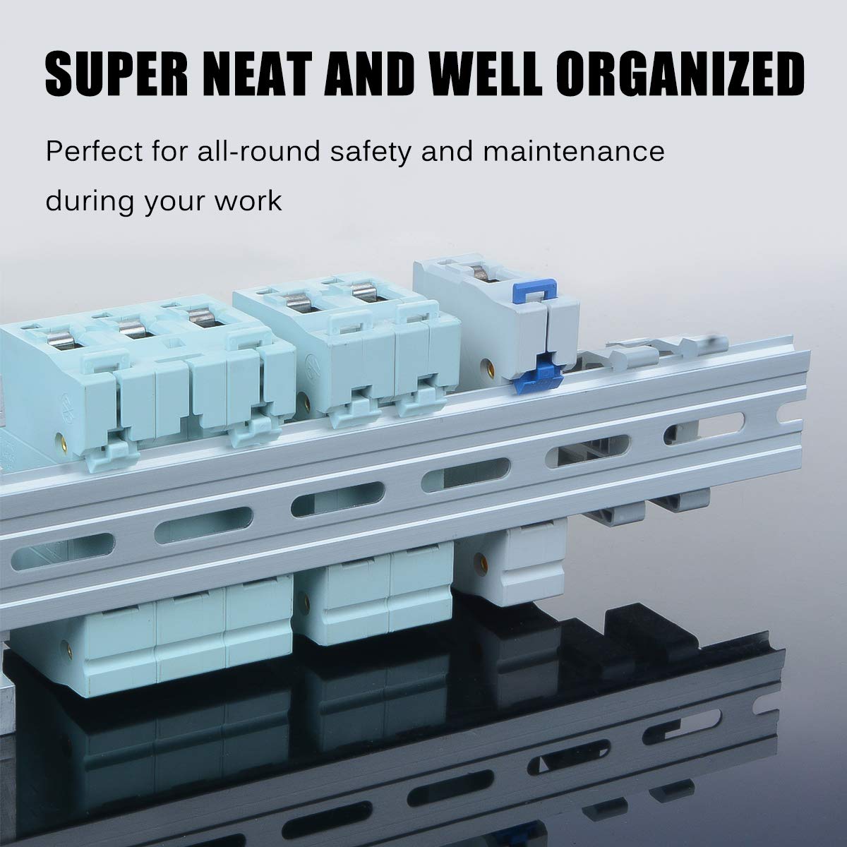 VAMRONE pack of 30 aluminum DIN rails for cost-effective installations.