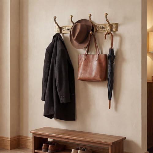 Van Cadene coat rack behind-the-door installation saves precious hallway space.