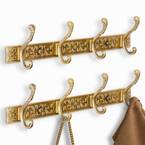Van Cadene coat rack wall mount with dual rows for space-saving organization.