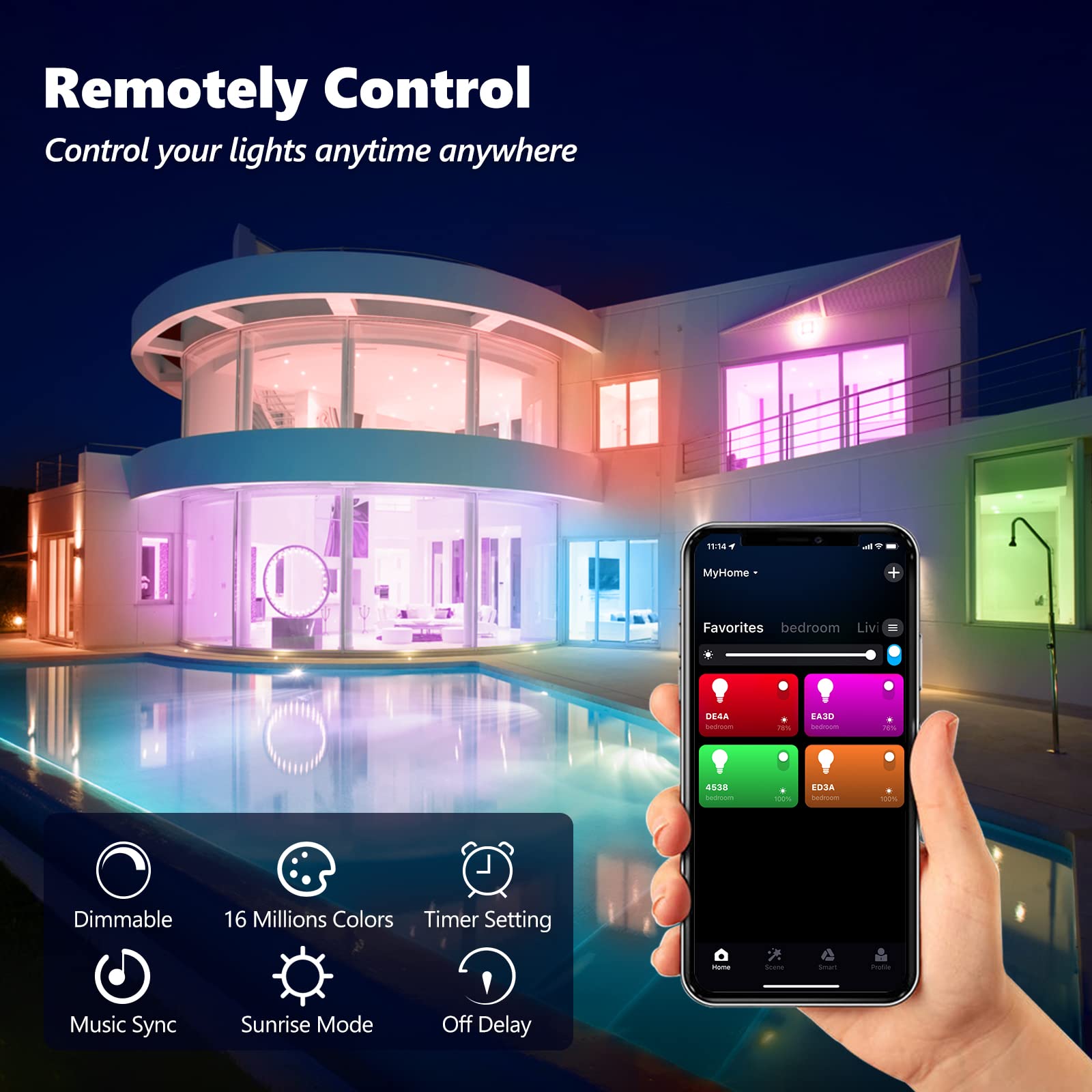 Vanance bulbs dimmable via Bluetooth without a hub