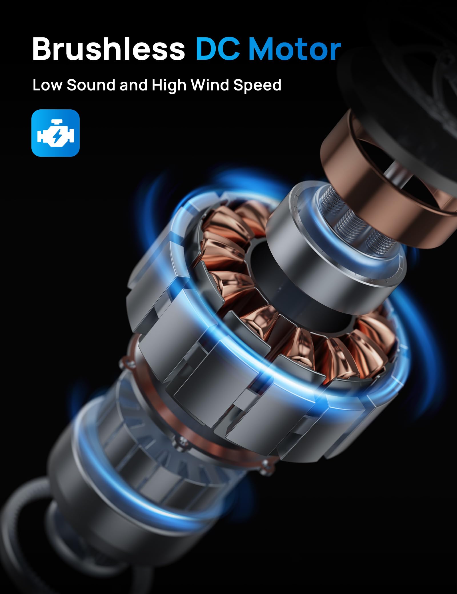 VanBoLon quiet DC motor delivers minimal noise for peaceful rooms