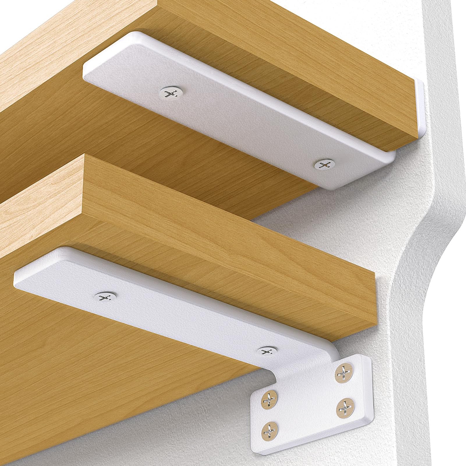 VANCASTLE 8-inch shelf brackets pack provides sturdy support for wall shelves up to 160+ lb