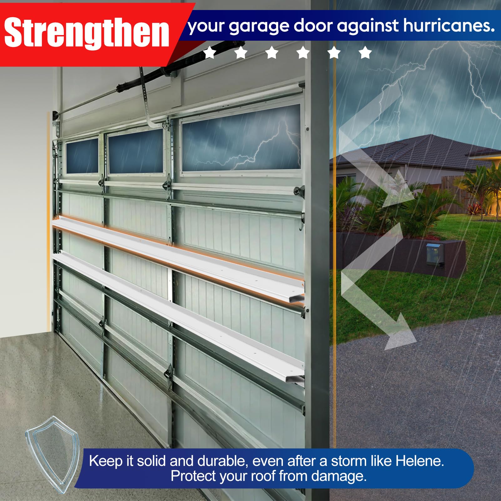 Vanesa heavy-duty galvanized steel close-up shows rust-resistant material.