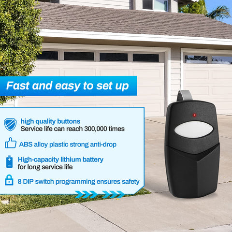 Vanesa DTC remote dip-switch pattern facilitates easy code matching.