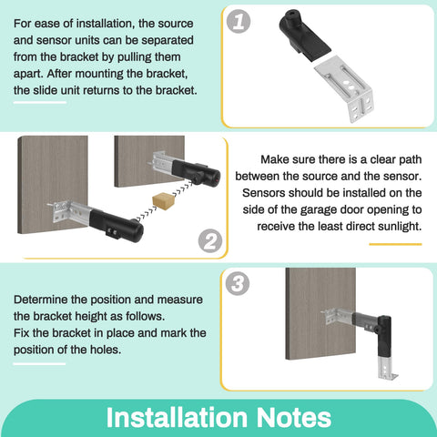 Two-sensor package contents ready for Genie openers