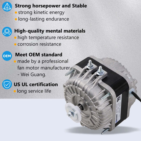 Vanesa YZF18-25 motor compatibility chart shows broad appliance fit