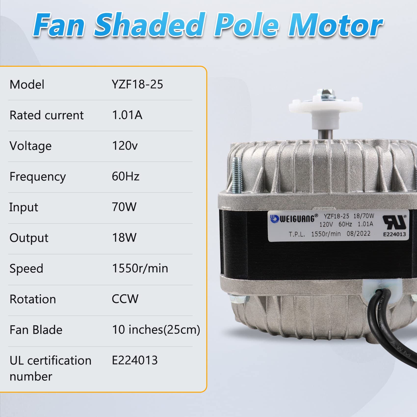 Vanesa YZF18-25 motor dimensions aid precise retrofits