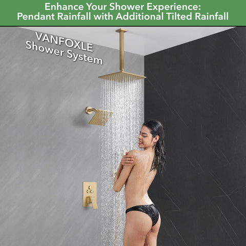 VANFOXLE reinforced-panel rainfall head withstands high pressure.
