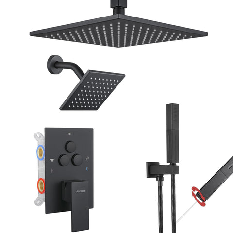 Vanfoxle 10-inch ceiling head delivers immersive rainfall with strong pressure
