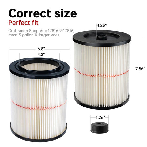 Vanko Bettia 17816 filter side view; dual-pack for easy replacements