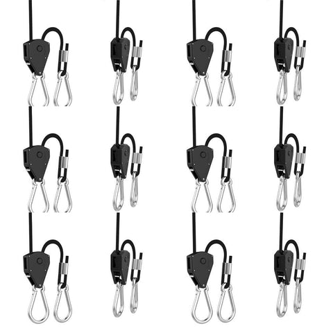 Vanleno 6-pairs rope hanger 8ft setup for secure ceiling mounting.