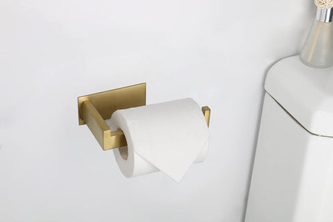 Vanloory brushed-gold bathroom decor accessory; luxe style with practical storage.