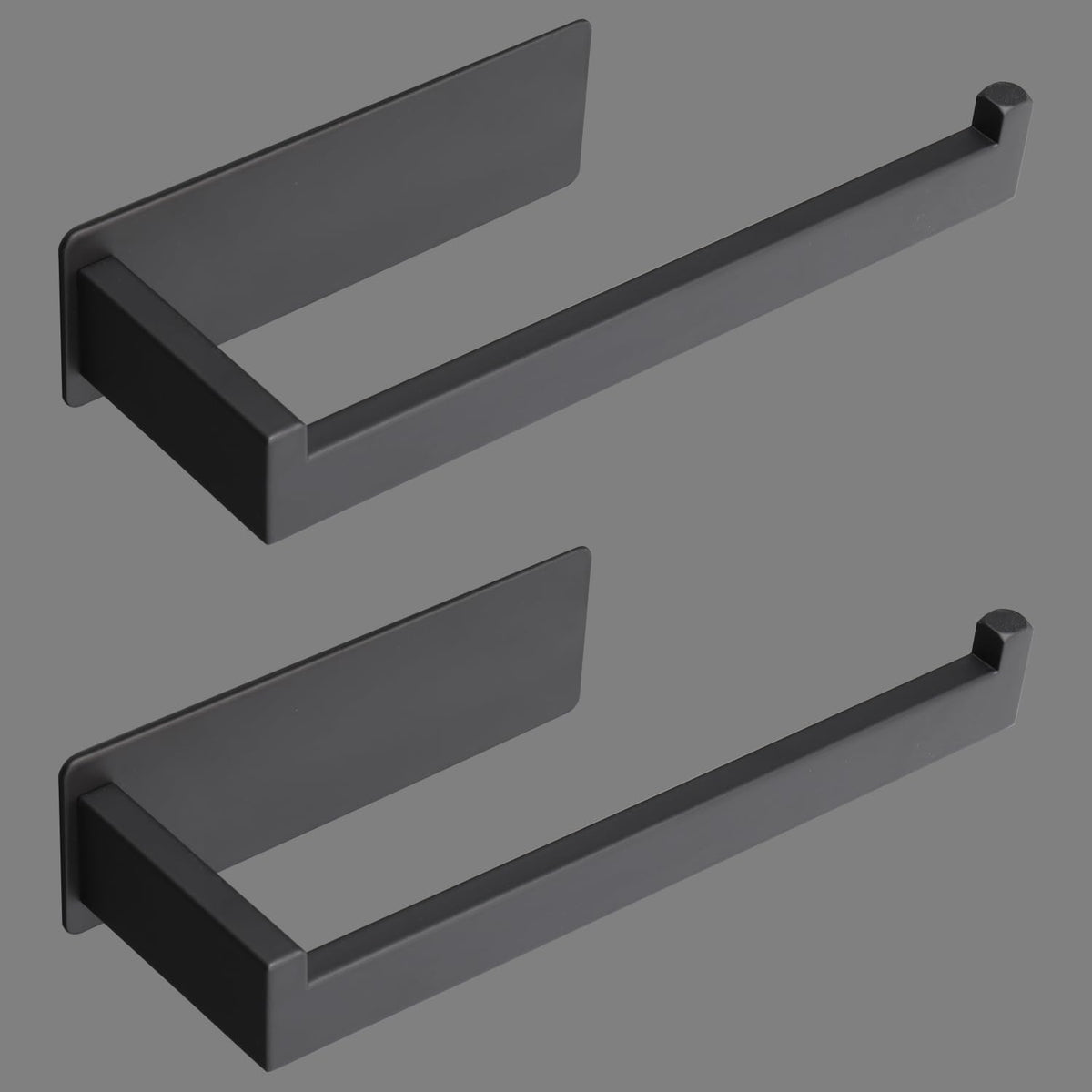Vanloory hand towel holder adhesive matte black 9in supports towels without drilling