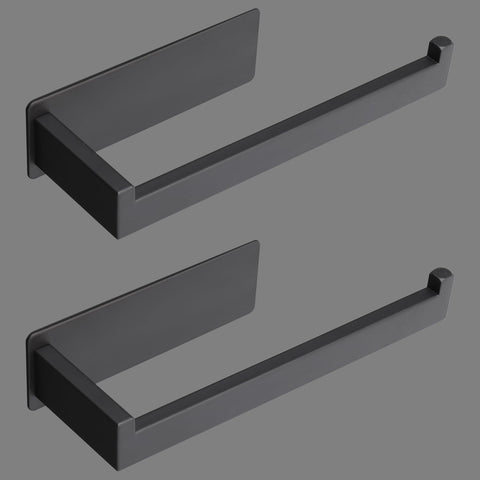 Vanloory hand towel holder adhesive matte black 9in supports towels without drilling