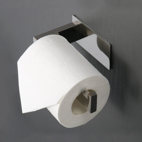 Vanloory toilet paper holder adhesive back strong for secure mounting.