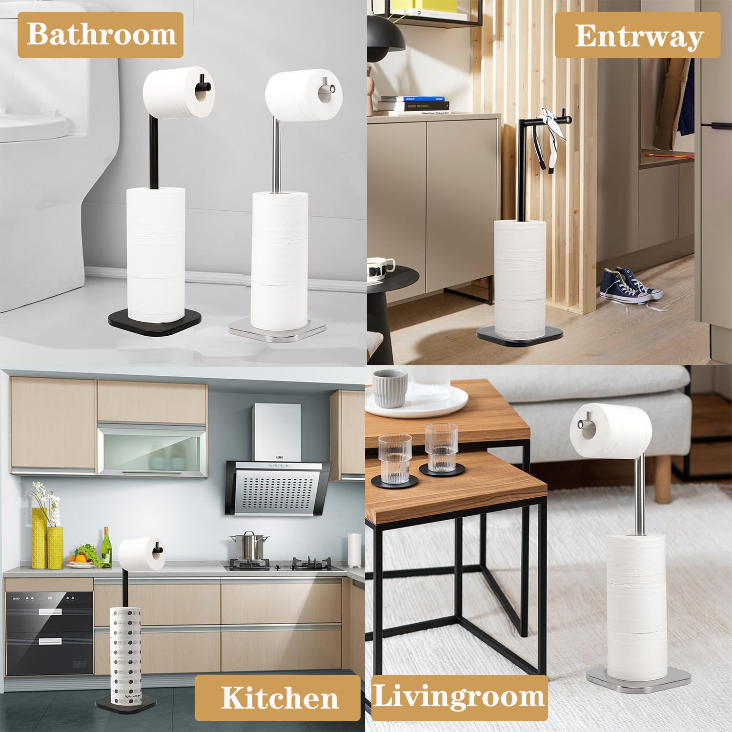 Non-slip bottom design helps keep the stand steady on slick floors.