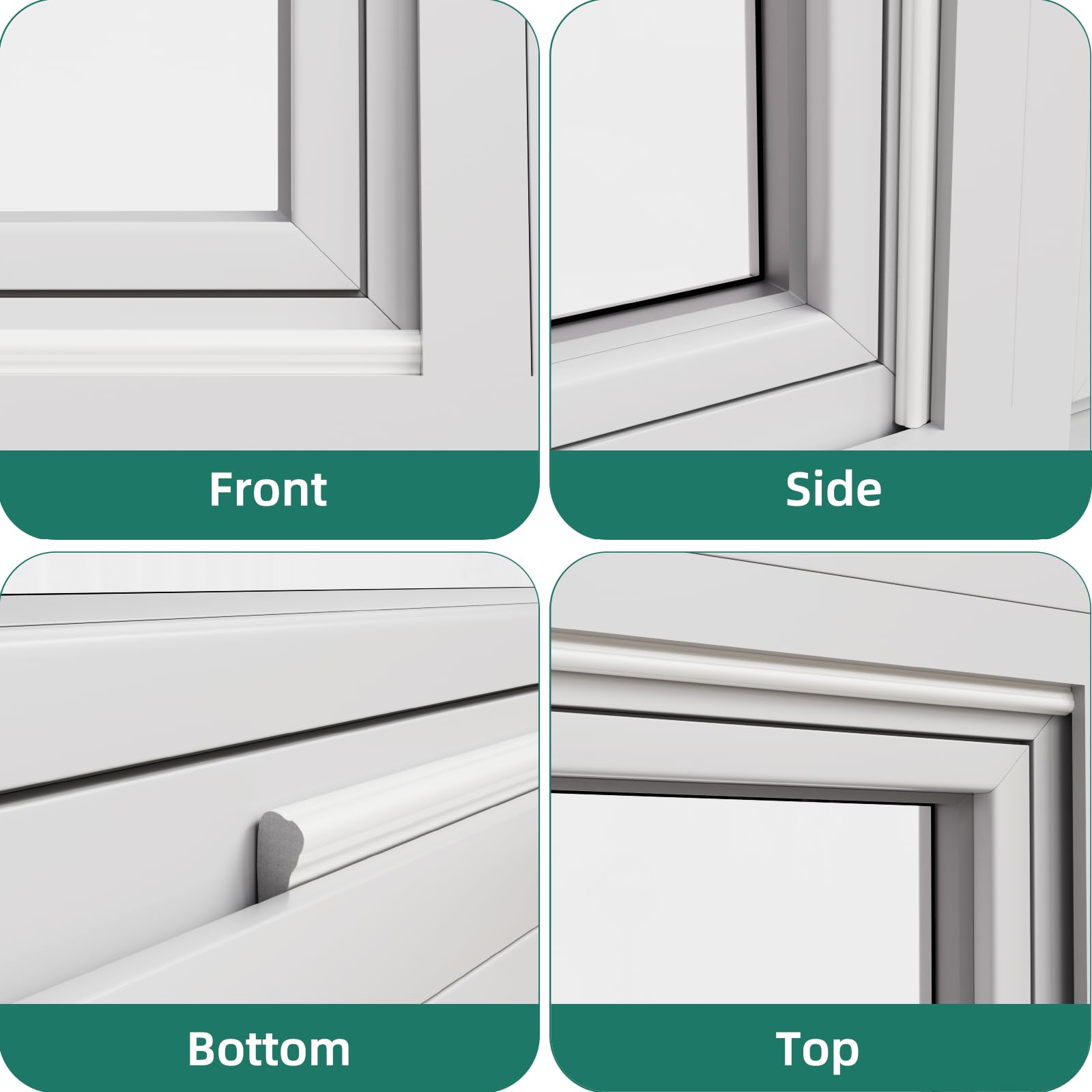 Vannesse Weather Stripping wave-design provides elastic seal to prevent rattles.