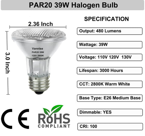 Vannise PAR20 flood bulb in lamp delivering cozy indoor lighting