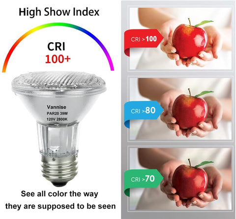 Vannise PAR20 flood bulb installed in living room for inviting ambience