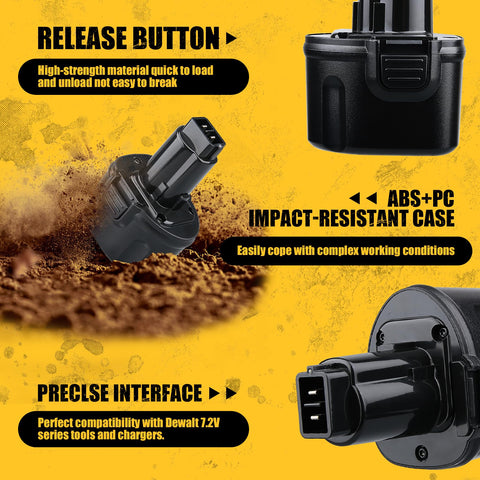 VANON 2Pack DW920K front-view battery, compact design for tight spaces