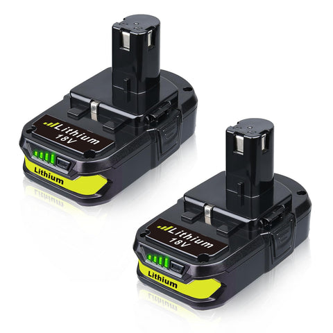 VANON 3600mAh 18V two-pack front view for longer drill runtime.