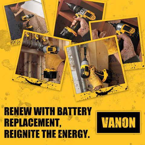 VANON battery pack label with CE/FCC/ROHS verification