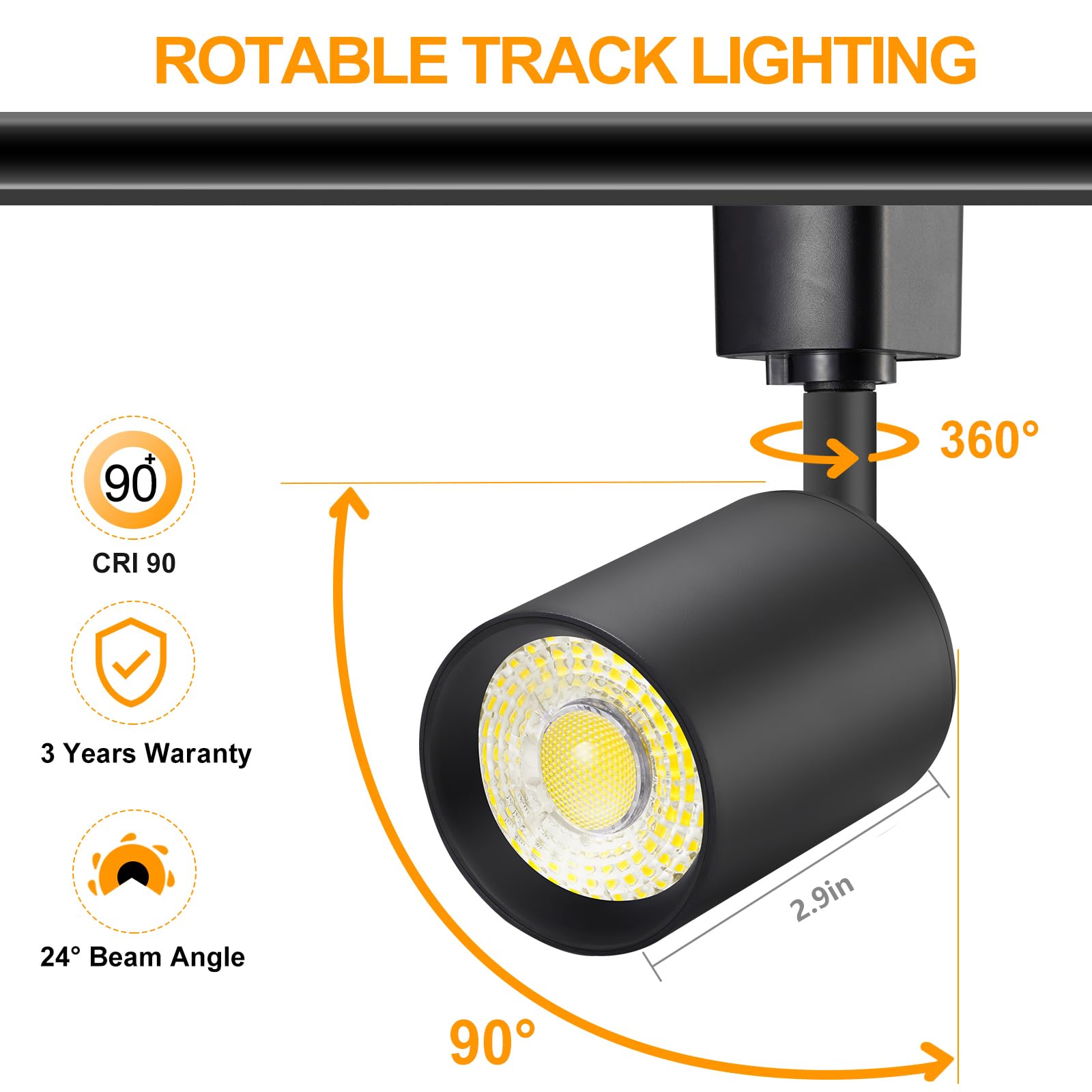 VANoopee 800lm output per head for bright, even illumination