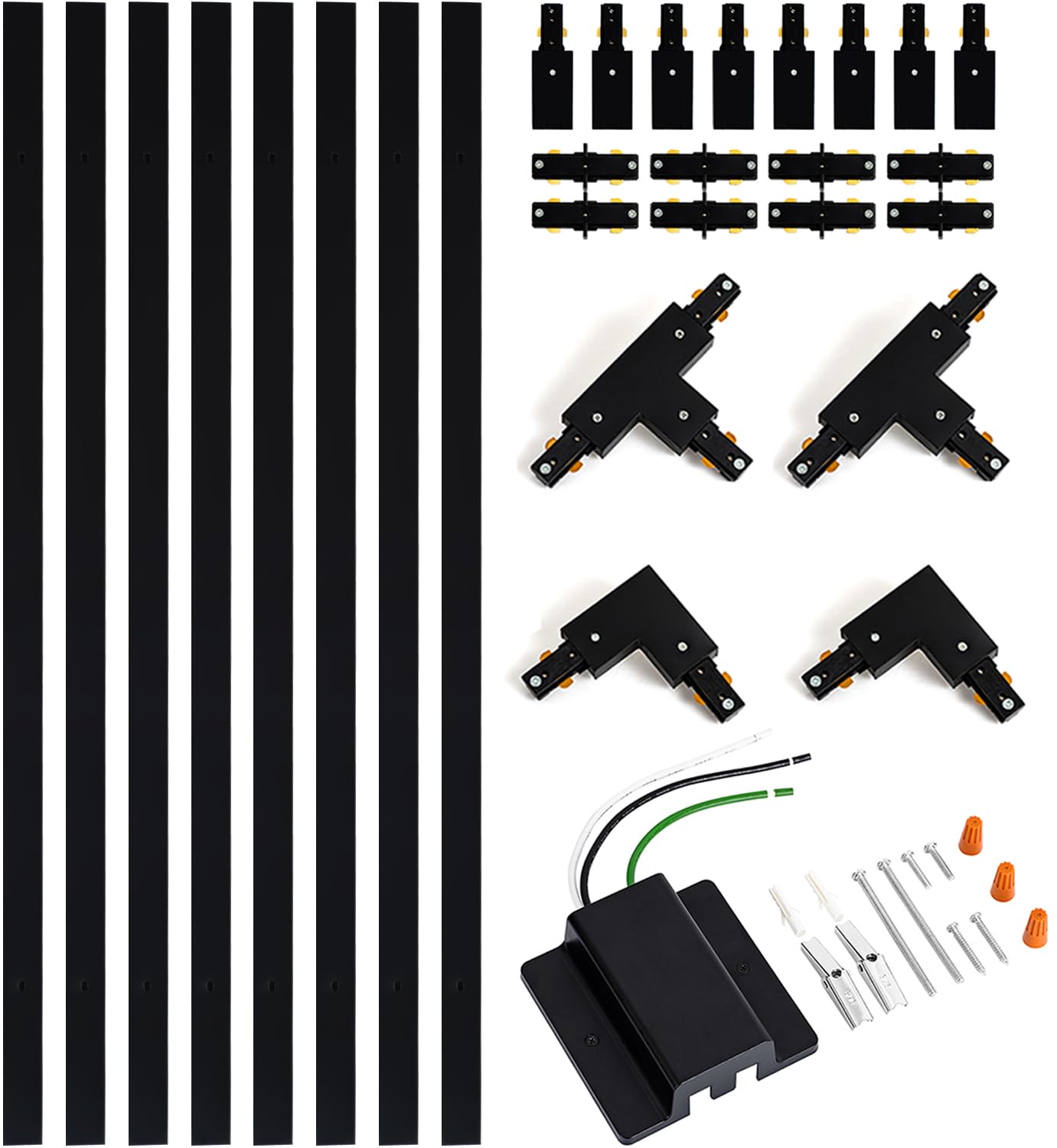 VANoopee 26ft H-track kit with complete set, ideal for customizable lighting layouts.