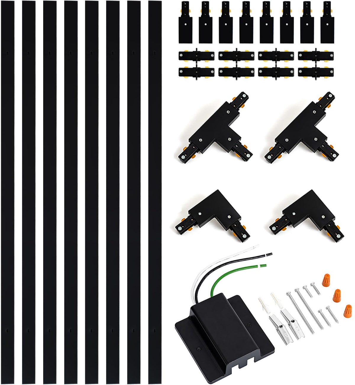 VANoopee 26ft H-track kit with complete set, ideal for customizable lighting layouts.