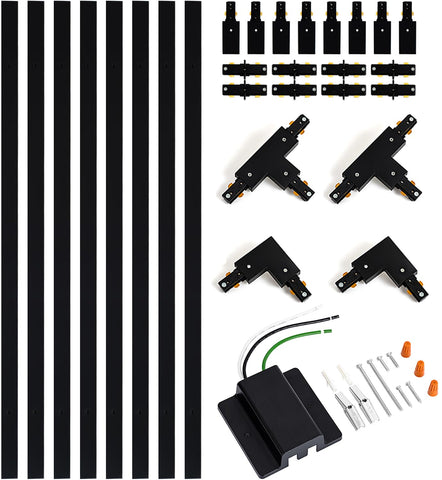VANoopee 26ft H-track kit with complete set, ideal for customizable lighting layouts.