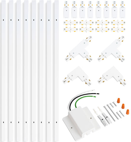 VANoopee 26ft H-track rails in white for flexible room layouts and lighting