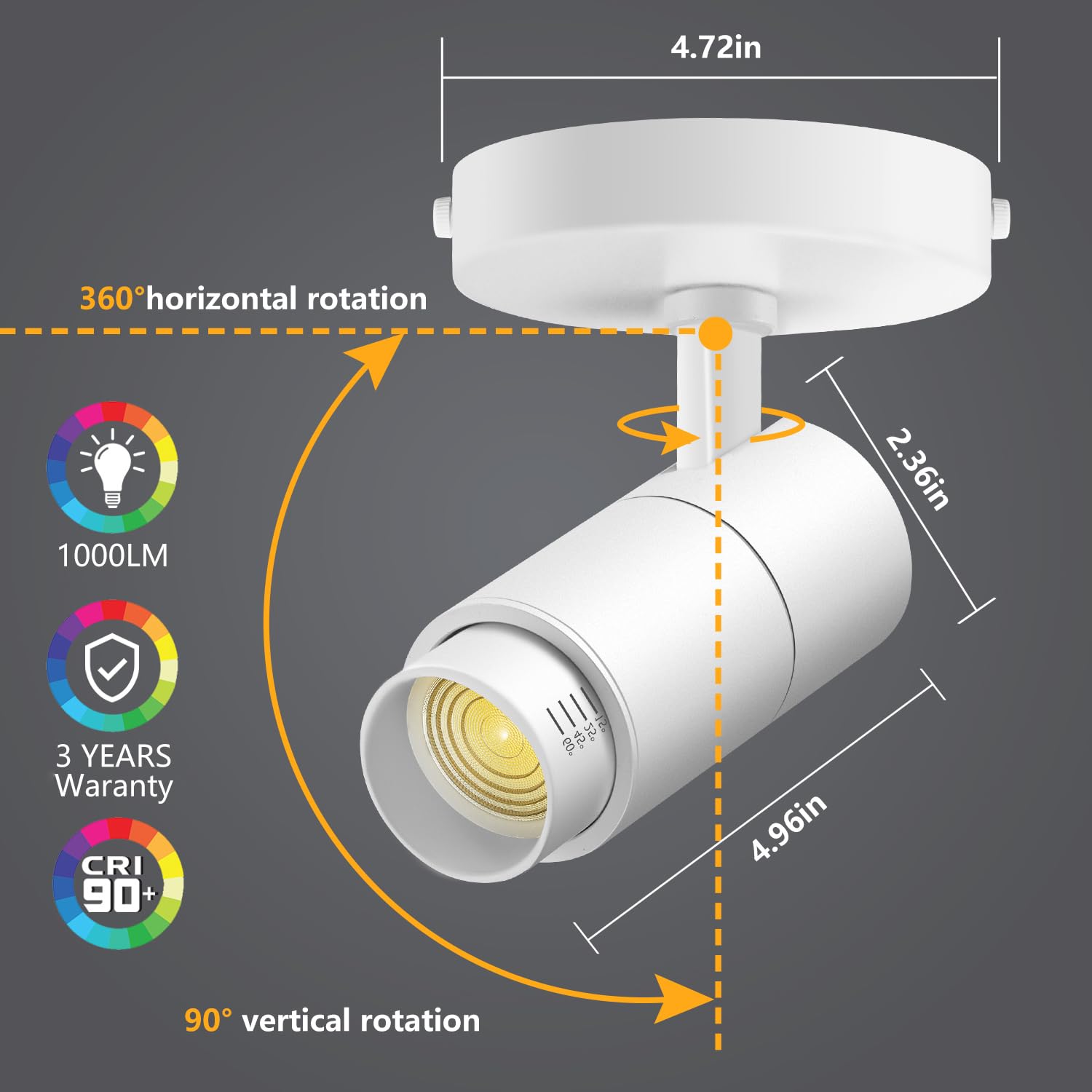 VANoopee flush-mount spotlight installed in living space