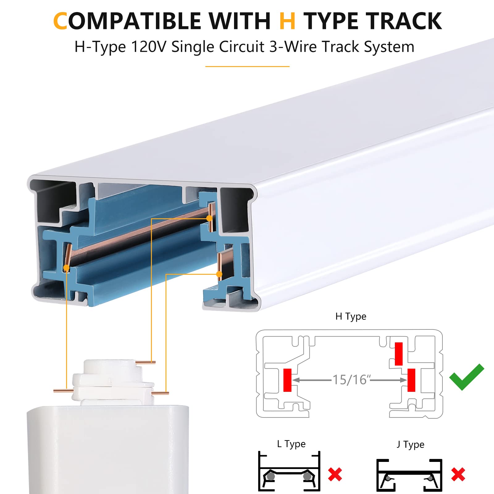VANoopee direction-adjustable light head enables flexible beam angles.