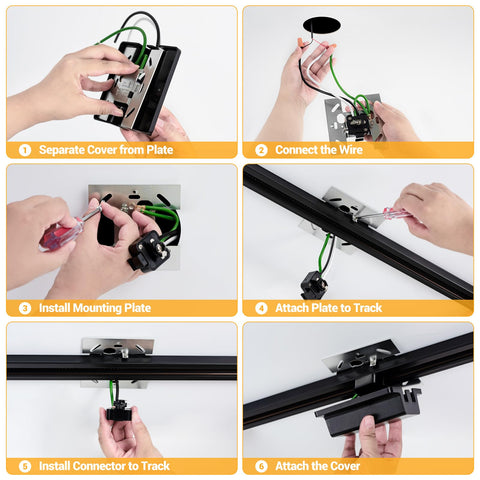 VANoopee live end connectors let you power rails at track ends.