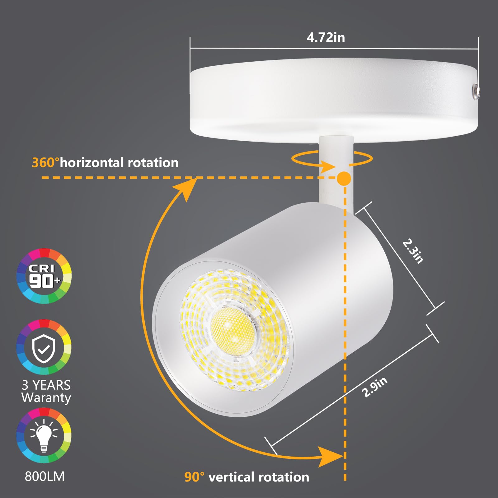 VANoopee CRI90 flicker-free spotlight for true colors.