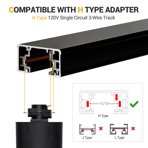 VANoopee T-connector for seamless corner transitions in custom tracks.