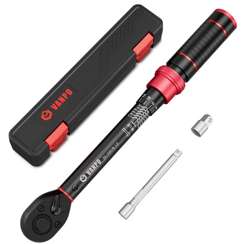 VANPO 1/4-drive torque wrench for precise bike maintenance.