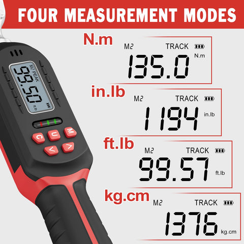 Preset mode stores up to six torque values for quick tasks.