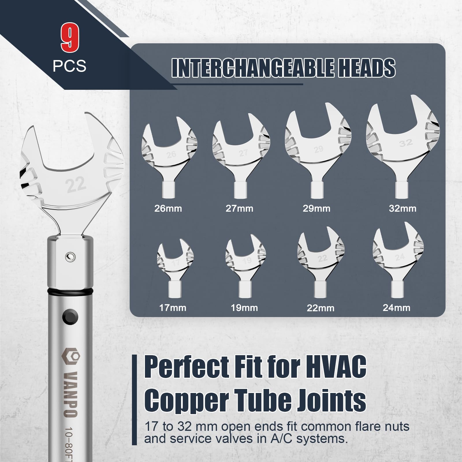 VANPO wrench in a mini split installation setup for HVAC service